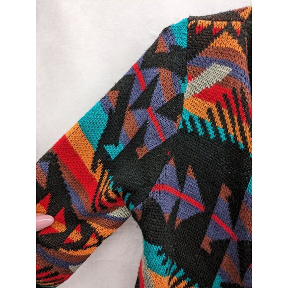 UNIF Knit Cardigan Women Size XS Aztec Pattern Open Front Boho Grunge Y2K Indie - Picture 5 of 10